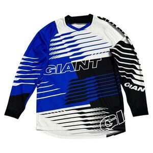 GIANT Cycling Racing Relaxed Activewear Blue Jersey Shirt Mens Medium